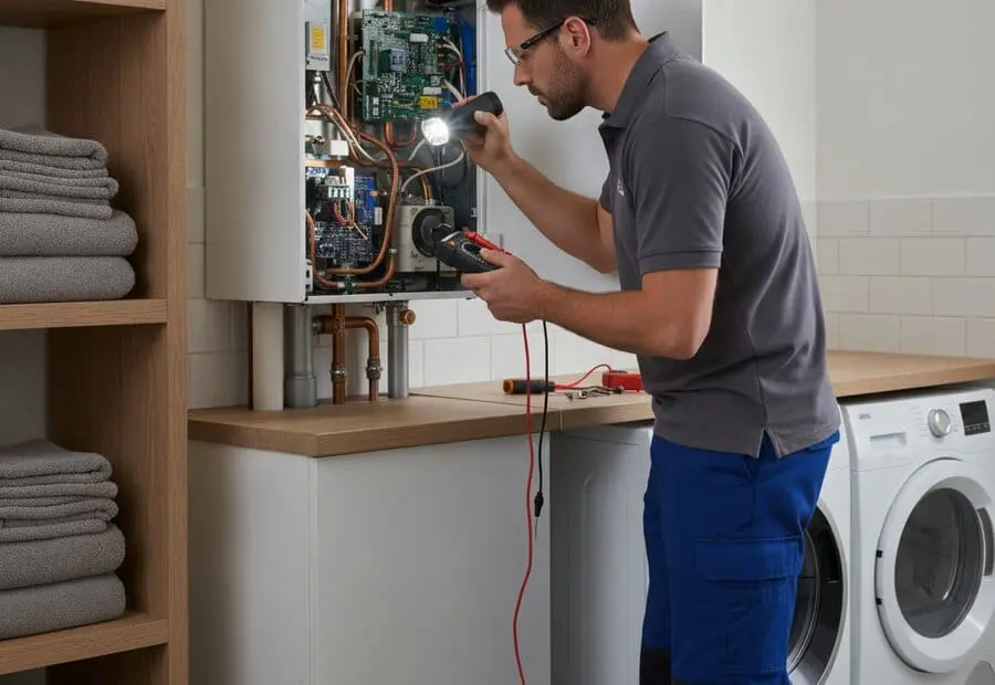 Heat365 engineer servicing a boiler in Barnsley