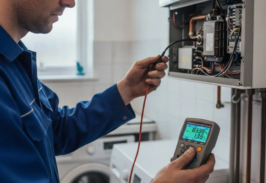 Heat365 engineer servicing a boiler in Doncaster