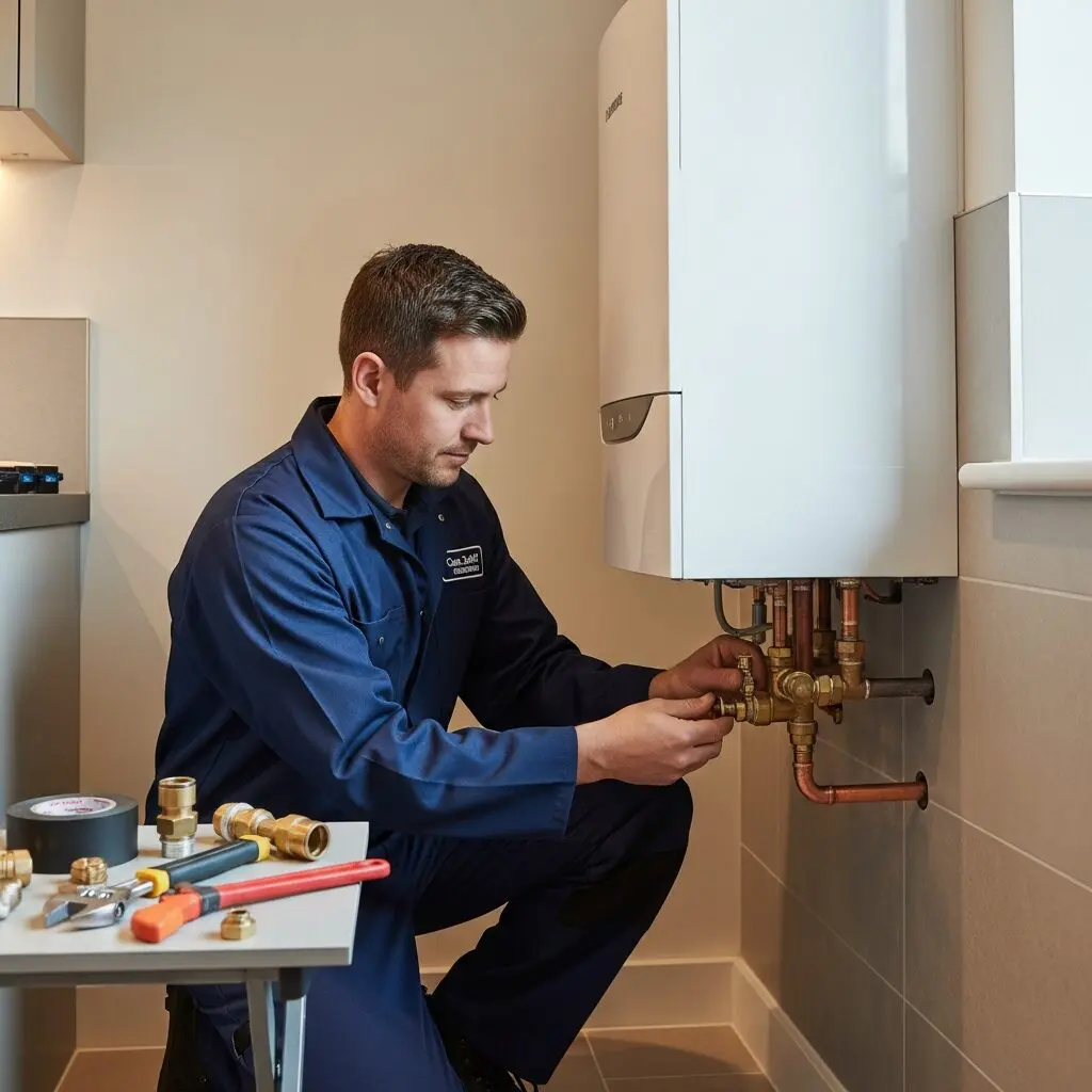 Gas Safe registered engineer installing gas appliance in Sheffield home — Heat365