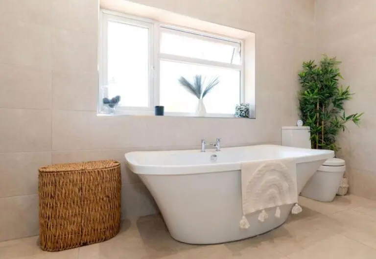Freestanding bath fitted by Heat365 in a Sheffield bathroom