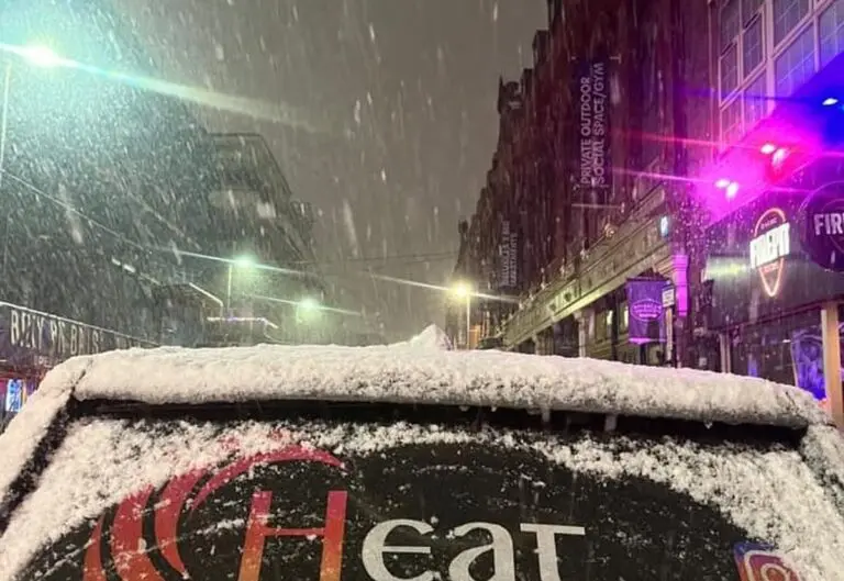 Heat365 van out on an emergency heating callout in Sheffield during winter weather