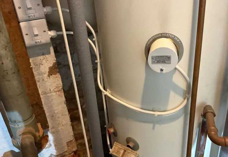 Hot water cylinder and pipework installed by Heat365 in a Sheffield property