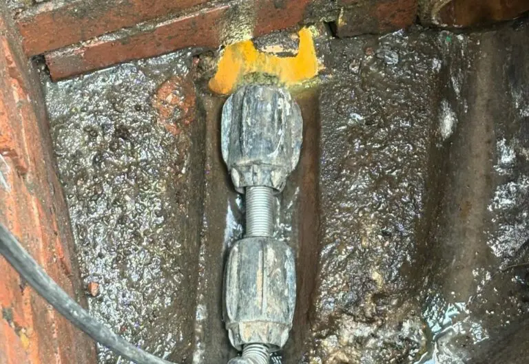 Repaired pipe joint in a Sheffield property after Heat365 traced the leak